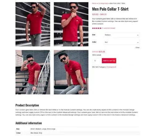 divi product page template