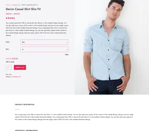 divi woocommerce product page template